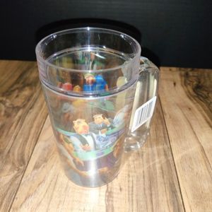 VINTAGE 1991 JOE CAMEL PLASTIC SEALED MUG 6 1/2" TALL POKER SCENE NEW